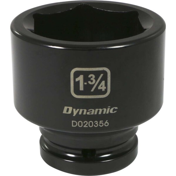 3/4" Drive Standard Socket, Black Phosphate, Tools 3/4" Drive 6 Point SAE, 1-3/4" Standard Length